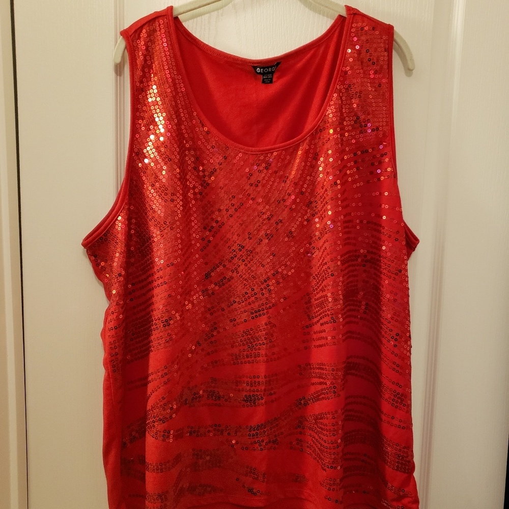 George Red sequin tank size 26/28